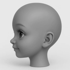 Ref.DOLL003- Molde de silicone rostinho Doll baby 5,5cm de altura fora do molde - - Nanda Regina