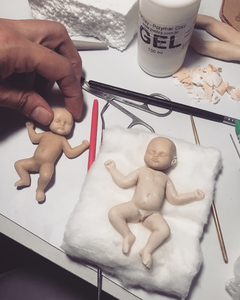 Molde humaninhos baby escala 1/6 9 a 10 cm (Versão menino) - Nanda Regina