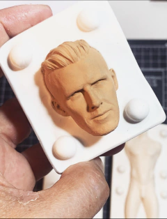 Ref.5510 -molde rosto masculino 3,8cm de altura - comprar online