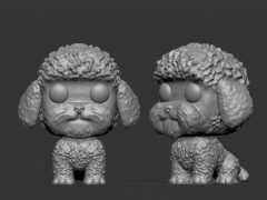 Ref.F03M- Pop poodle 10cm (pronto pra pintar segue na cor cinza prime (cópia)