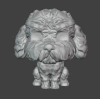 Ref.F03P- Pop poodle 4cm (pronto pra pintar segue na cor cinza prime