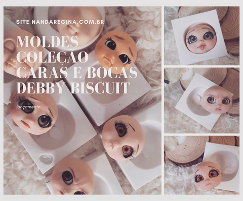 Ref.2208-Moldes caras e bocas 5 expressões