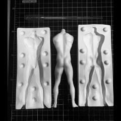 Ref.2025- Kit corpo casal completo com moldes rostos a peça fica com 17 a 18cm de altura