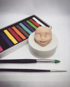 Ref.700-Moldes coleção humaninhos cartoon Rostos Expressões feminino 4,5cm de altura