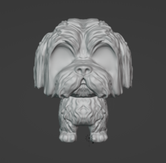 Ter.V02M- Pop pet SHIH TZU 10cm prontinho pra pintar