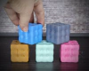 Ref.G39- Miniatura de puffs realistas 5 peças cores sortidas (escala de tamanho 1:10)