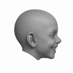 Ref.kids01- Rosto realista coleção humaninhos Teen (rosto base kidsvteen)2.3cm - expressão sorrindo