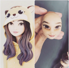 Ref.0001-Humaninhos cartoon (Sua Caricatura personalizada única e exclusiva Matetial RESINA) - Nanda Regina