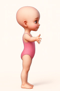 Ref. KIDS01- Kit corpo completo com cabeça a peça fica com 11,5cm de altura fora do molde( seguirá kit 13,5cm de presente extra ) - loja online