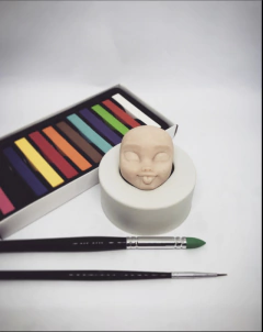 Ref.389- 10 moldes expressões coleção rostos humaninhos cartoon e chibi na internet