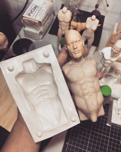 Ref.498-Molde corpo completo masculino Gigantões-30cm /Escala 1/6) - Nanda Regina