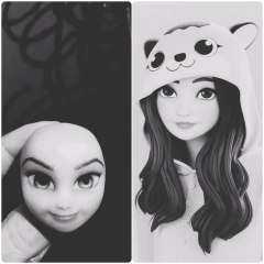 Imagem do Ref.701-Molde rosto humaninhos cartoon entre 4 a 4,5cm de altura