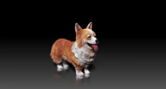 Ref.H407- Dog pronto para pintura em resina (seguirá na cor cinza prime ) - comprar online