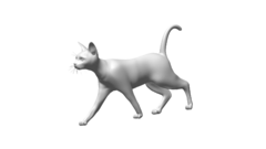 Ref.V304- Gato realista 4,5cm pronto para suas artes e projetos artísticos