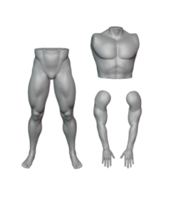 Ref.M001- Kit corpo completo masculino com molde cabeça de presente extra surpresa - comprar online