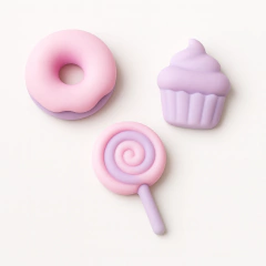 Ref.CUTE01- Kit 3 moldes docinhos cute na internet