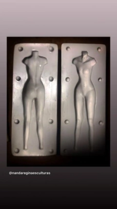 Ref.302-Molde corpo completo feminino com molde cabeça escala 1:6 incluído - Nanda Regina