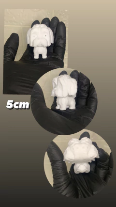 Ter.V02P- Pop pet SHIH TZU 4,5cm prontinho pra pintar