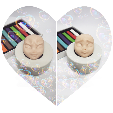 Ref.6061- kit 2 moldes rostos coleção humaninhos expressões