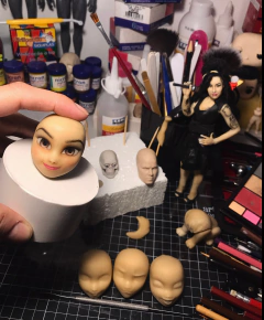 Ref.701-Molde rosto humaninhos cartoon entre 4 a 4,5cm de altura - loja online