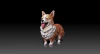 Ref.H407- Dog pronto para pintura em resina (seguirá na cor cinza prime )