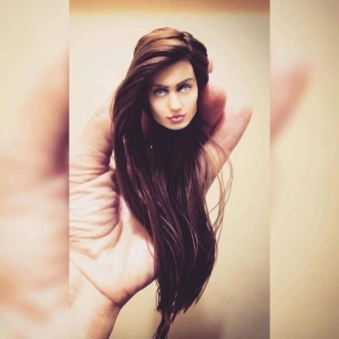 028-Molde Rosto bipartido Escala 1/6 entre 3 a 3,2cm de altura