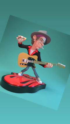 Ref.548901345- KEITH RICHARDS. 25cm aproximadamente em resina na internet