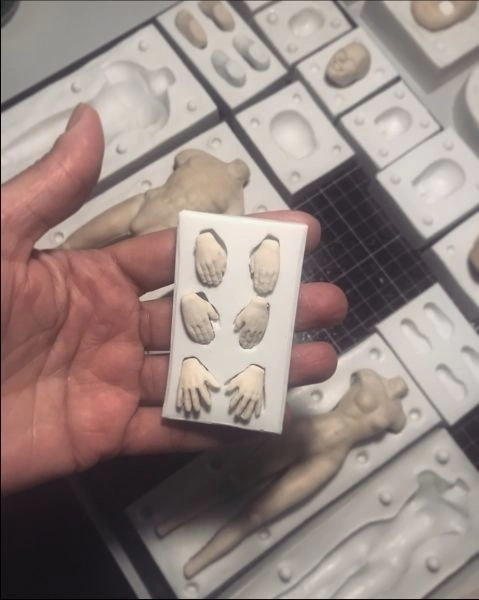 Molde mãos feminina três posições