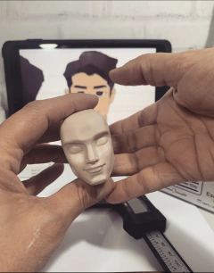 Ref.1313- Kombo rostos cartoon casal - Nanda Regina