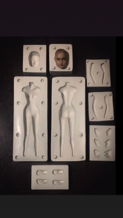 Ref.302-Molde corpo completo feminino com molde cabeça escala 1:6 incluído - loja online