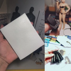 Textura de silicone efeito couro placa com 10cm X 11.5cm