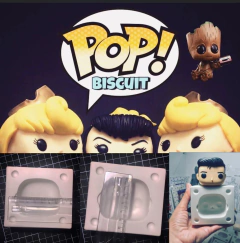 Molde bipartido cabeça Pop