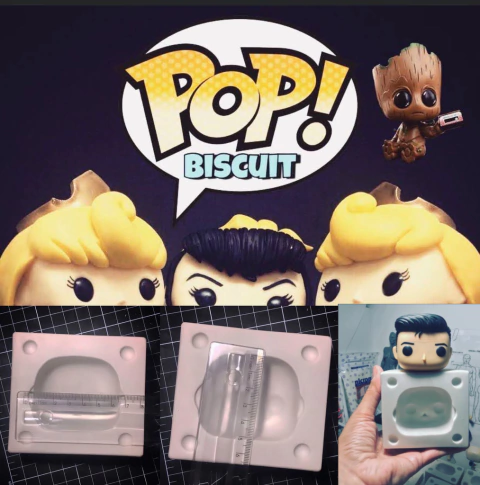 Molde bipartido cabeça Pop