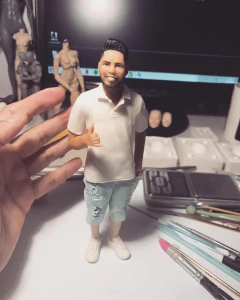 Ref.897- Caricaturas humaninhos (Com aproximadamente 17cm de altura ) - Nanda Regina