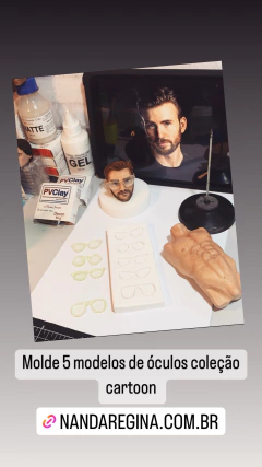 Ref.1316- Molde óculos com 5 modelos coleção humaninhos cartoon - Nanda Regina