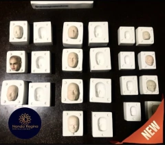 029-Kombo 12 moldes bipartidos de rostos escalas 1/10 e 1/6 entre 2,5 a 3,5cm de altura