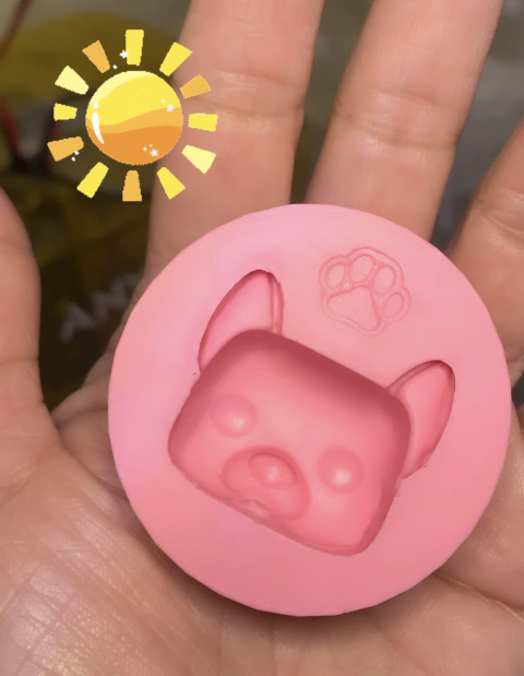 Ref.3024- Molde cabeça Pop pet dog P (3 x 2,5cm) Lançamento