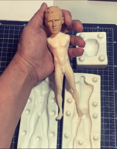 Ref.5510 -molde rosto masculino 3,8cm de altura - Nanda Regina