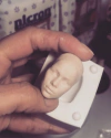 Ref.011-Molde rosto somente um lado frente (versão econômica) medida entre 3 a 3,2cm de altura