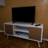 Ref.G018- Miniatura realista de rack com TV incluindo (escala de tamanho 1/10)
