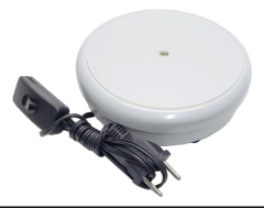 Base Giratória Elétrica Com 15cm 220V P/ Vitrines ou expor suas esculturas em vídeos e apresentações on internet