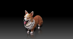 Ref.H407- Dog pronto para pintura em resina (seguirá na cor cinza prime ) na internet