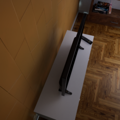 Ref.G018- Miniatura realista de rack com TV incluindo (escala de tamanho 1/10) - Nanda Regina