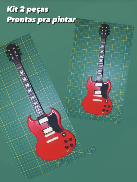 RefZ038- kit duas guitar Gibson mini 12cm (2 peças SEM PINTURA )