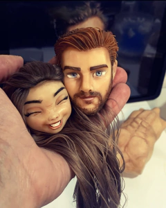 Ref.A-001 -CASAL- (Meu humaninho cartoon Caricaturas cartoon únicas e exclusivas ) Vem virar um bonequinho