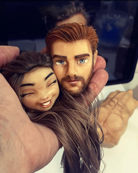 Ref.A-001 -CASAL- (Meu humaninho cartoon Caricaturas cartoon únicas e exclusivas ) Vem virar um bonequinho