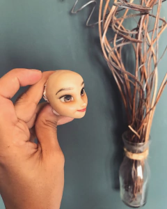 Moldes coleção humaninhos cartoon Rostos Expressões (Feminino/modelo F-01) 4,5cm de altura - Nanda Regina