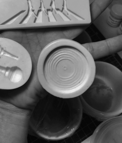 Ref.089-Molde disco de vinil (a peça fica com 3cm de diâmetro fora do molde)