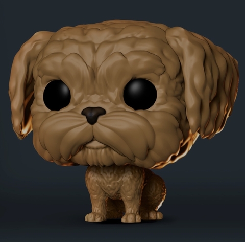 Ref.S01P- Pop pet poodle 4,5cm pronto pra pintar
