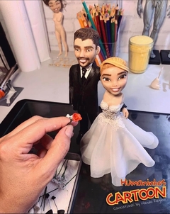 Ref.A-001 -CASAL- (Meu humaninho cartoon Caricaturas cartoon únicas e exclusivas ) Vem virar um bonequinho na internet